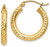 Image of 20mm 14K Yellow Gold Shiny-Cut 3mm Round Hoop Earrings TC266
