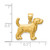 Image of 14k Yellow Gold Shiny-cut Beagle Pendant