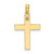 Image of 14K Yellow Gold Shiny-Cut Block Cross Pendant K8497