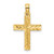 Image of 14K Yellow Gold Shiny-Cut Block Cross Pendant K8497