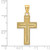 Image of 14K Yellow Gold Shiny-Cut Block Cross Pendant K8567