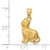 Image of 14K Yellow Gold Shiny-Cut Cat Pendant C4628