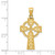 Image of 14K Yellow Gold Shiny-Cut Celtic Cross Pendant C3608