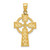 Image of 14K Yellow Gold Shiny-Cut Celtic Cross Pendant C3608