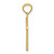 Image of 14K Yellow Gold Shiny-Cut Cross Pendant REL124