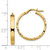 Image of 26.75mm 14K Yellow Gold Shiny-Cut Edge Medium 3mm Polished Hoop Earrings
