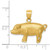 Image of 14K Yellow Gold Shiny-Cut Pig Pendant C4060