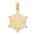 Image of 14K Yellow Gold Shiny-Cut Snowflake Pendant