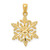Image of 14K Yellow Gold Shiny-Cut Snowflake Pendant