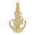 Image of 14K Yellow Gold Small Anchor w/ Wheel Pendant