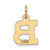 Image of 14K Yellow Gold Small Block Initial B Charm