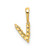 Image of 14K Yellow Gold Small Initial V Diamond Pendant