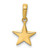 14K Yellow Gold Small Polished 3-D Star Pendant