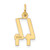 Image of 14K Yellow Gold Small Polished Elongated Number 44 Charm