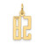 Image of 14K Yellow Gold Small Polished Elongated Number 58 Charm