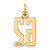 Image of 14K Yellow Gold Small Polished Elongated Number 62 Charm