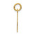 Image of 14K Yellow Gold Small Polished Elongated Number 72 Charm