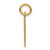 Image of 14K Yellow Gold Small Polished Elongated Number 87 Charm