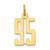 Image of 14K Yellow Gold Small Polished Elongated Number 95 Charm