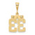 Image of 14K Yellow Gold Small Polished Number 33 Pendant SP33