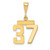 Image of 14K Yellow Gold Small Polished Number 37 Charm SP37