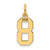 Image of 14K Yellow Gold Small Polished Number 8 Charm