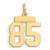 Image of 14K Yellow Gold Small Polished Number 85 Charm LS85