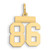Image of 14K Yellow Gold Small Polished Number 86 Charm LS86