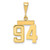 Image of 14K Yellow Gold Small Polished Number 94 Charm SP94