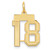 Image of 14K Yellow Gold Small Satin Number 18 Charm