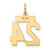 Image of 14K Yellow Gold Small Satin Number 24 Charm