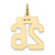 Image of 14K Yellow Gold Small Satin Number 26 Charm