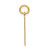 Image of 14K Yellow Gold Small Satin Number 31 Charm
