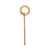 Image of 14K Yellow Gold Small Satin Number 33 Charm
