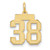 Image of 14K Yellow Gold Small Satin Number 38 Charm