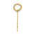 Image of 14K Yellow Gold Small Satin Number 4 Charm