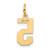 Image of 14K Yellow Gold Small Satin Number 5 Charm