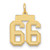 Image of 14K Yellow Gold Small Satin Number 66 Charm