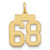 Image of 14K Yellow Gold Small Satin Number 68 Charm