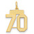 Image of 14K Yellow Gold Small Satin Number 70 Charm