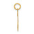 Image of 14K Yellow Gold Small Satin Number 76 Charm