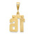 Image of 14K Yellow Gold Small Shiny-Cut Number 16 Pendant Image of 14K Yellow Gold Small Shiny-Cut Number 16 Pendant