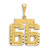 Image of 14K Yellow Gold Small Shiny-Cut Number 66 Charm