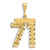 Image of 14K Yellow Gold Small Shiny-Cut Number 71 Charm