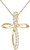Image of 14K Yellow Gold Small Swirl Diamond Cross Pendant (Chain NOT included)