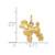 Image of 14K Yellow Gold Solid 3-Dimensional Poodle Charm
