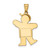 Image of 14K Yellow Gold Solid Boy w/ Hat On Left Pendant XK386