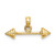 Image of 14K Yellow Gold Solid Polished 3-Dimensional Dumbbell Pendant