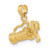 Image of 14K Yellow Gold Solid Polished 3-Dimensional Golf Bag with Clubs Pendant