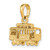 Image of 14K Yellow Gold Solid Polished 3-Dimensional Trolley Car Pendant